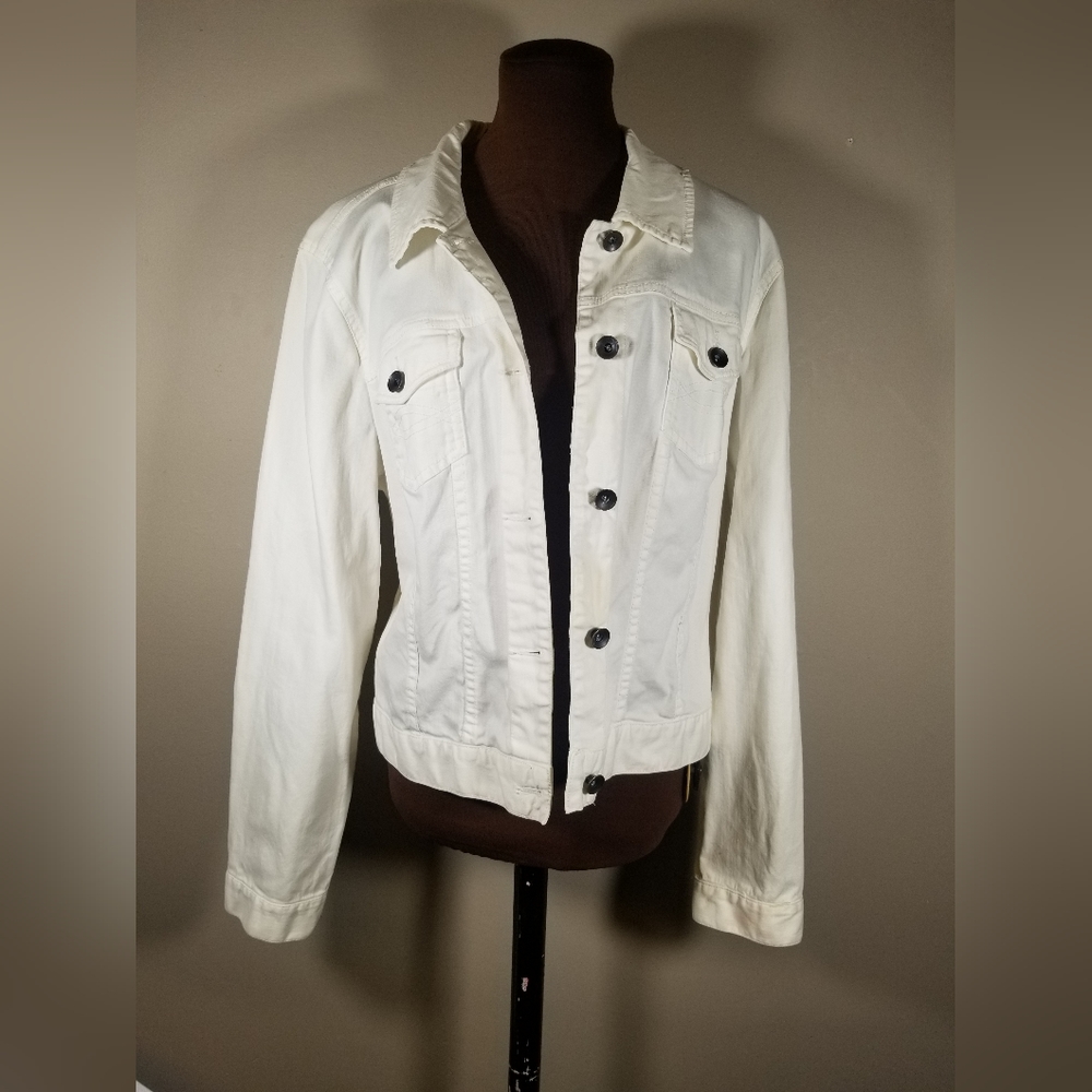 Style and Co. White Denim Jacket